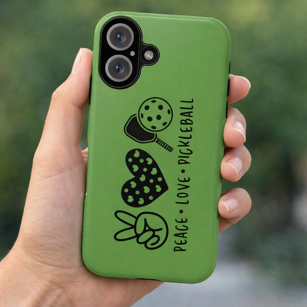 Peace Love Pickleball Phone Case