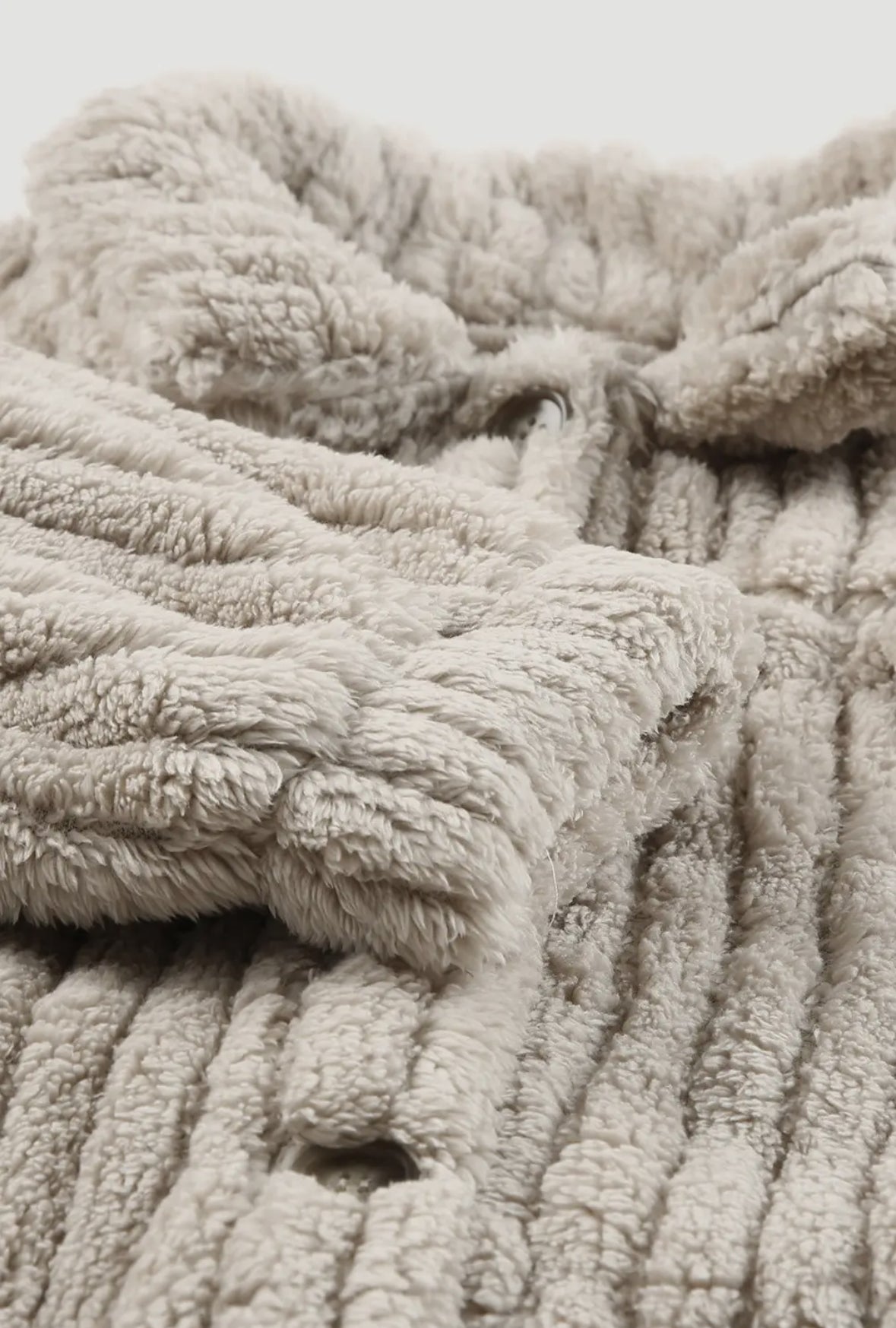 Plush Fleece Button Up Jacket