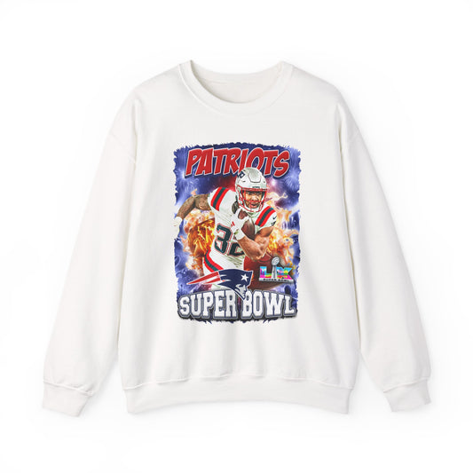 Patriots Super Bowl Crewneck Sweatshirt — Football Fan Pullover