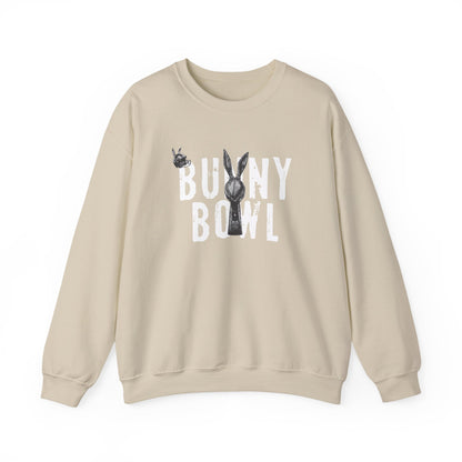 Bunny Bowl Crewneck Sweatshirt — Retro Grunge Bunny Graphic