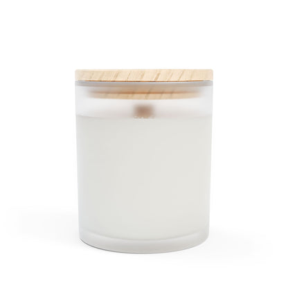Feather Me Crazy 11oz Frosted Glass Candle - Elegant Home Decor for Relaxation & Gifts