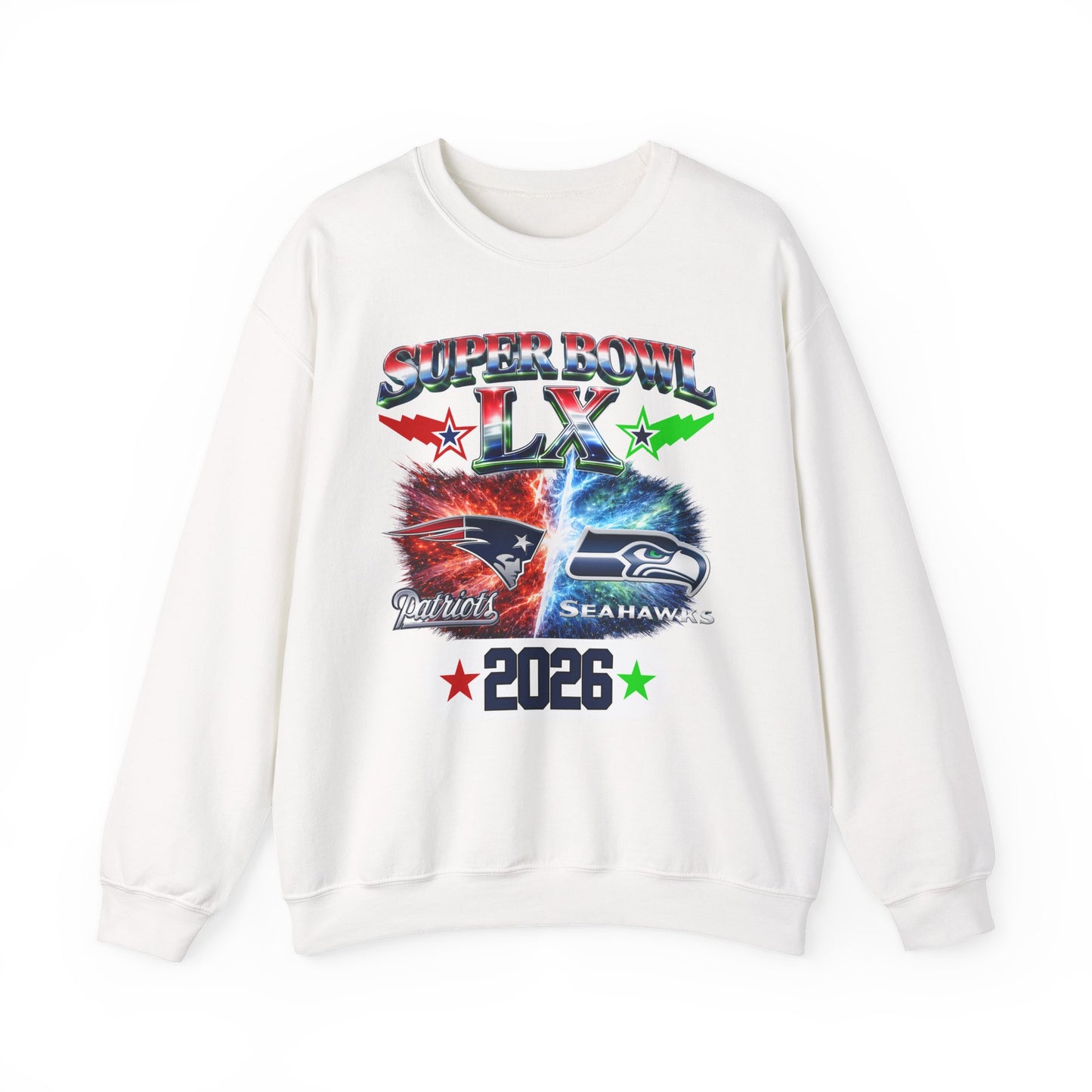 Super Bowl LX 2026 Seahawks vs Patriots Sweatshirt