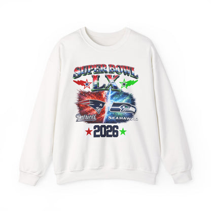 Super Bowl LX 2026 Seahawks vs Patriots Sweatshirt