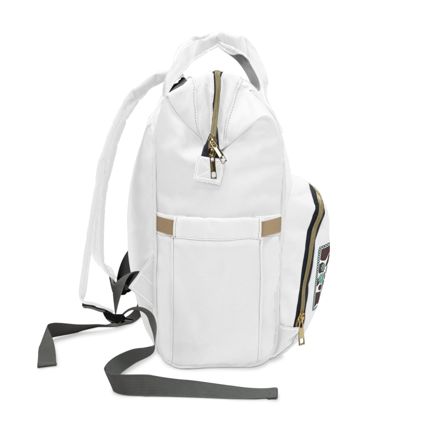 Mama Diaper Backpack — Leopard Print & Teal Bow Baby Bag