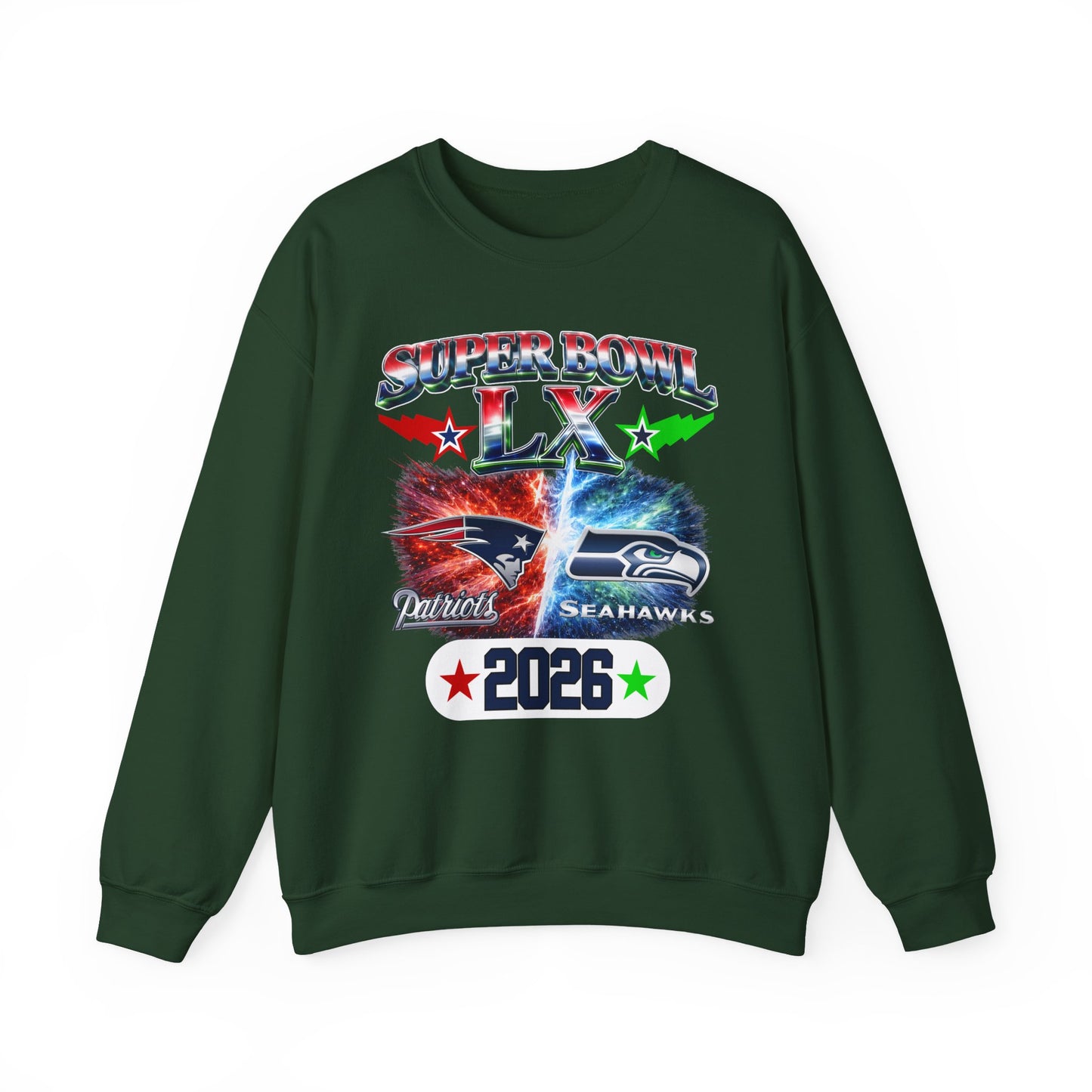 Super Bowl LX 2026 Seahawks vs Patriots Sweatshirt
