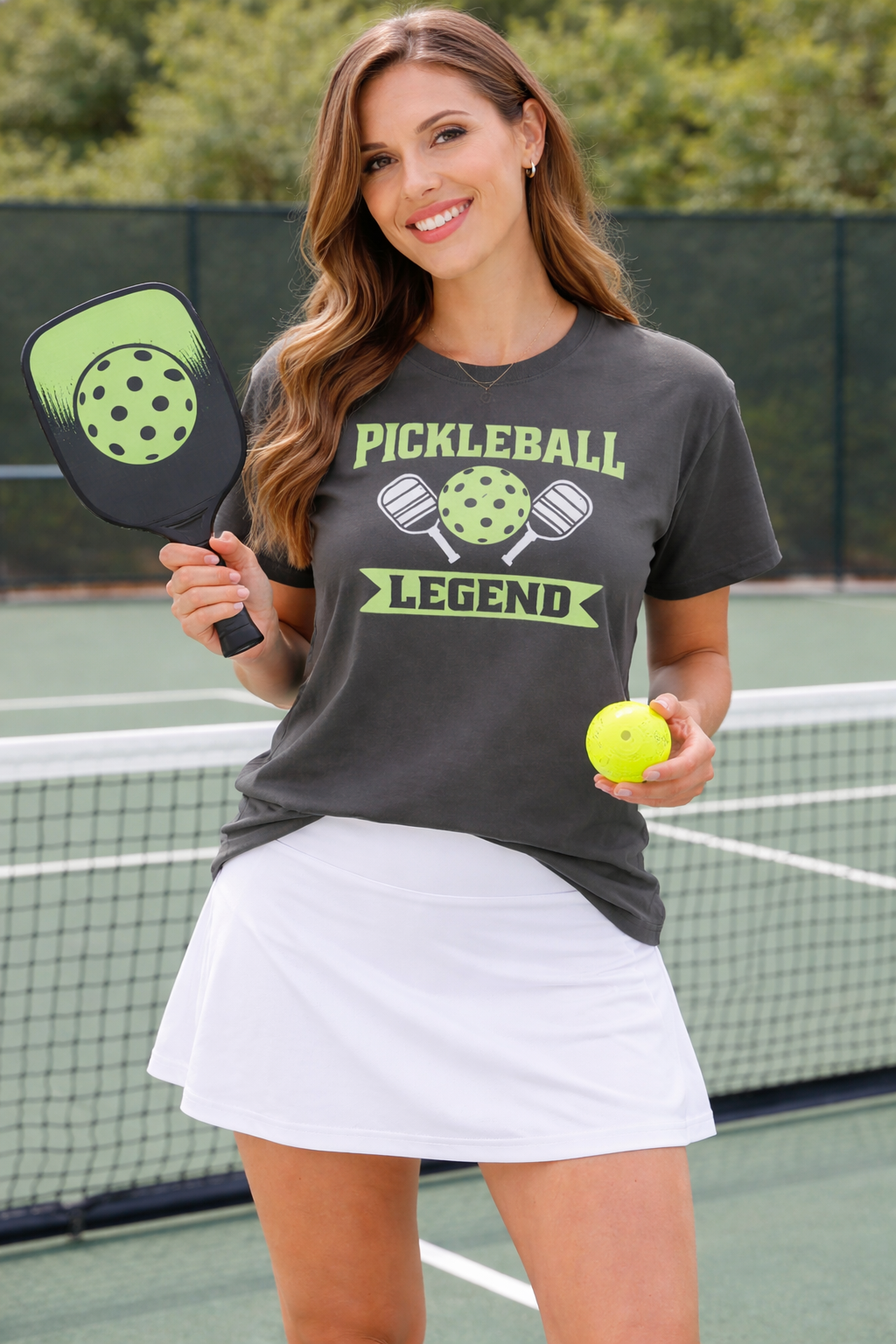 Pickleball Legend Tee — Women's Boxy Shirt with Pickleball Graphic