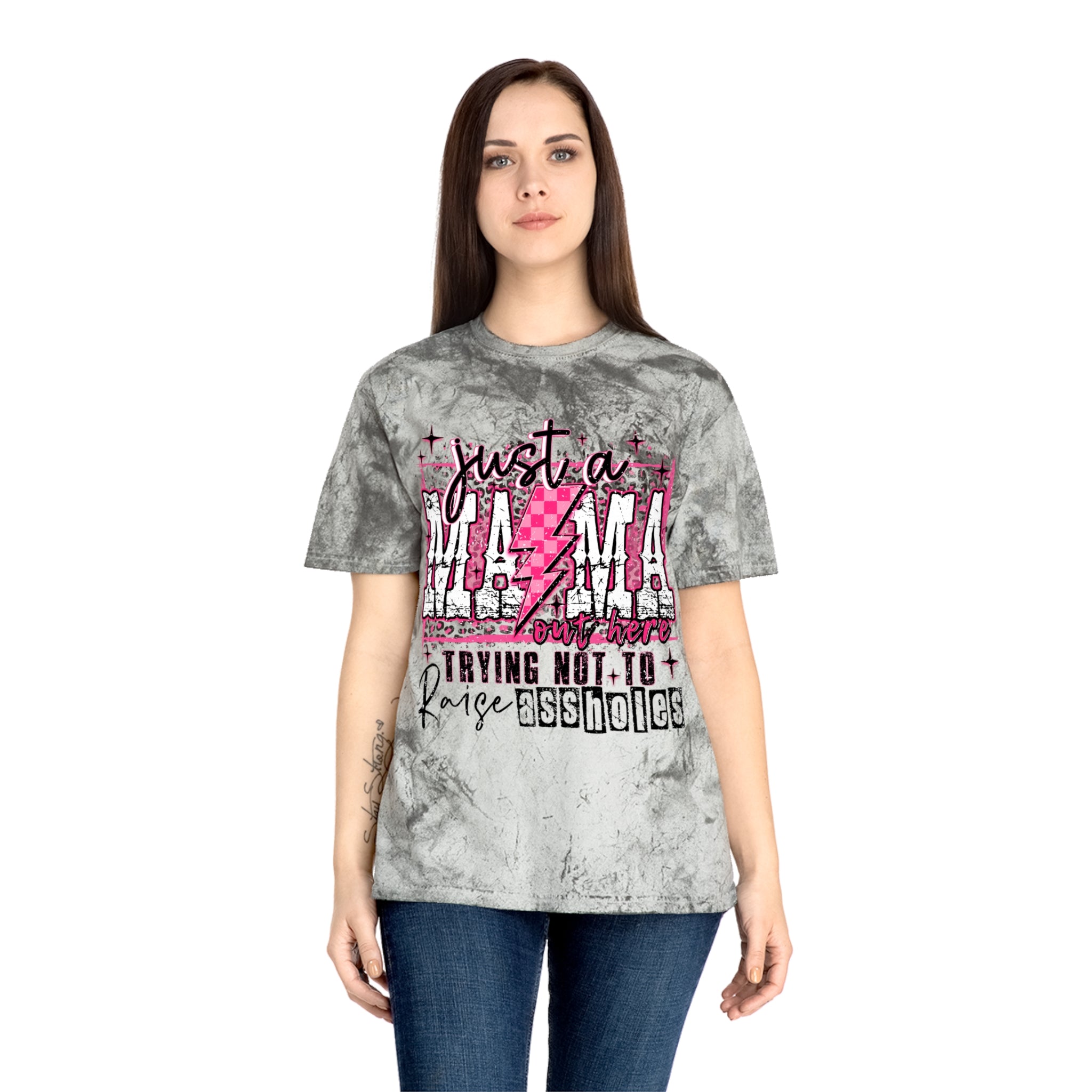 "Just a Mama Trying Not to Raise Assholes"  Graphic Tee