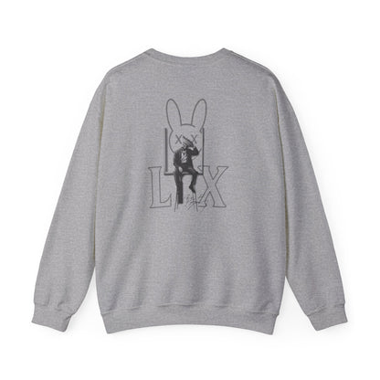 Bunny Bowl Crewneck Sweatshirt — Retro Grunge Bunny Graphic