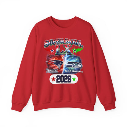 Super Bowl LX 2026 Seahawks vs Patriots Sweatshirt