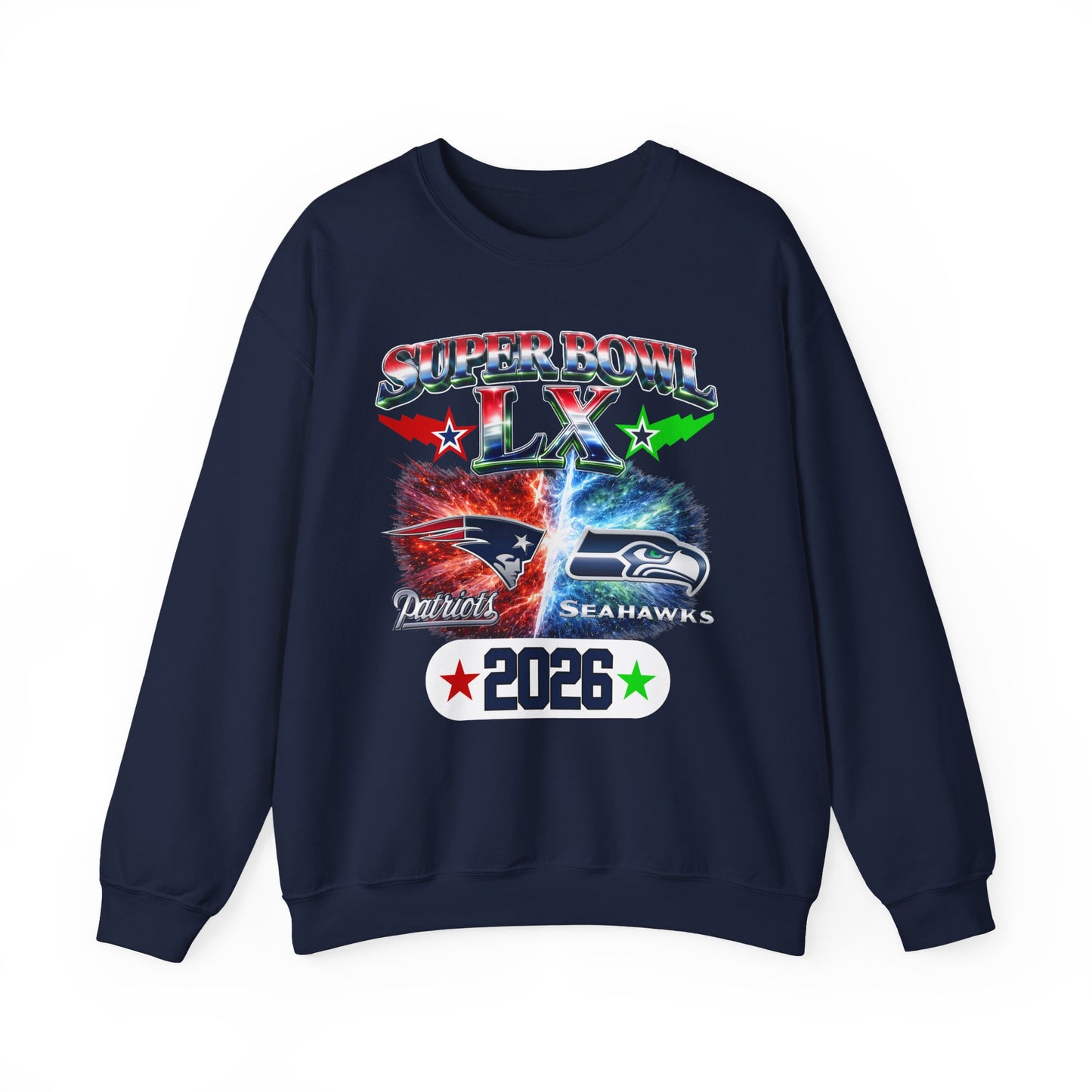 Super Bowl LX 2026 Seahawks vs Patriots Sweatshirt