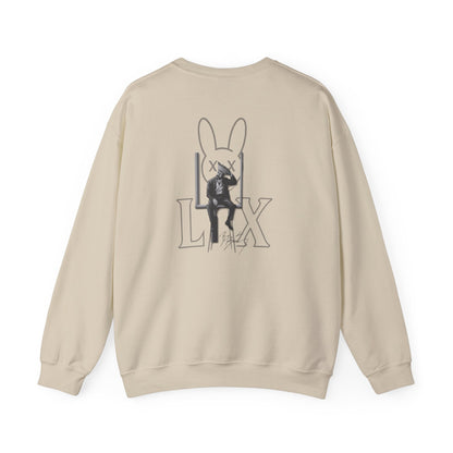 Bunny Bowl Crewneck Sweatshirt — Retro Grunge Bunny Graphic