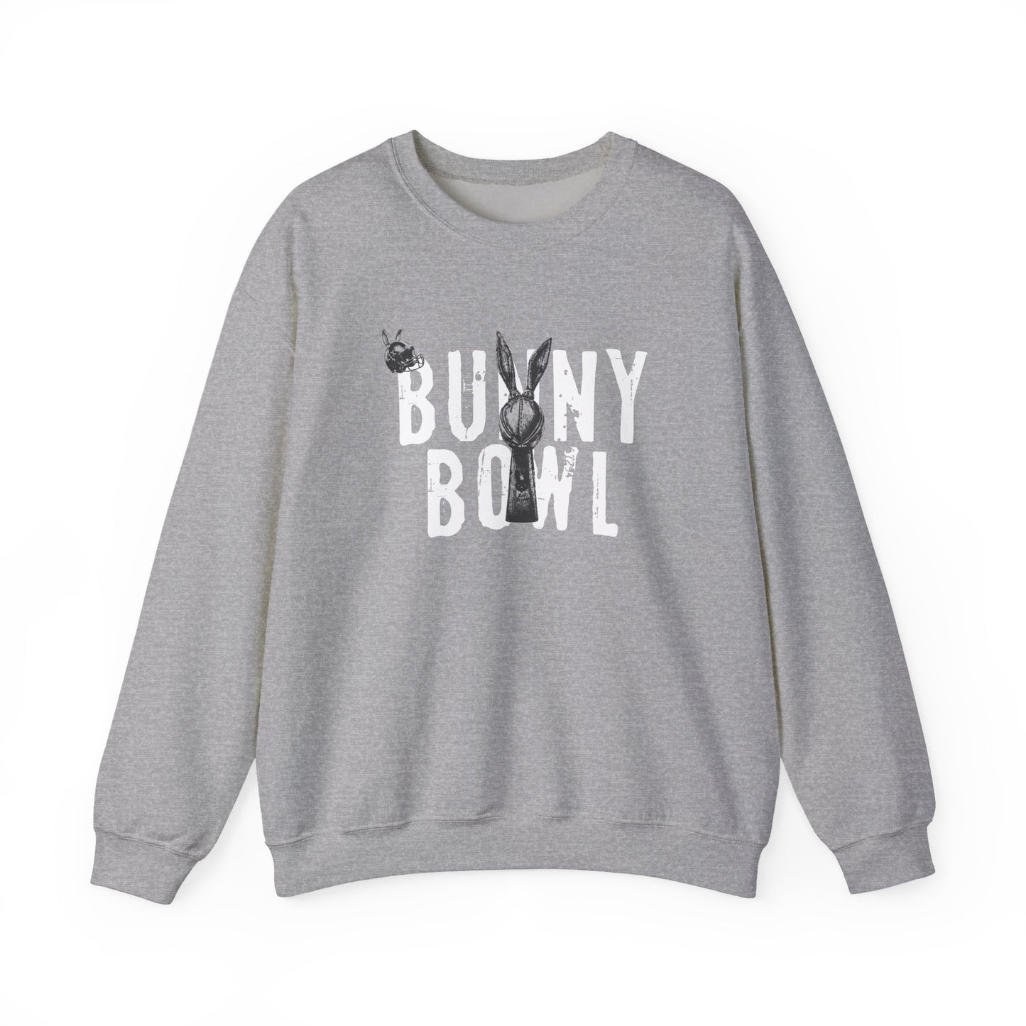 Bunny Bowl Crewneck Sweatshirt — Retro Grunge Bunny Graphic