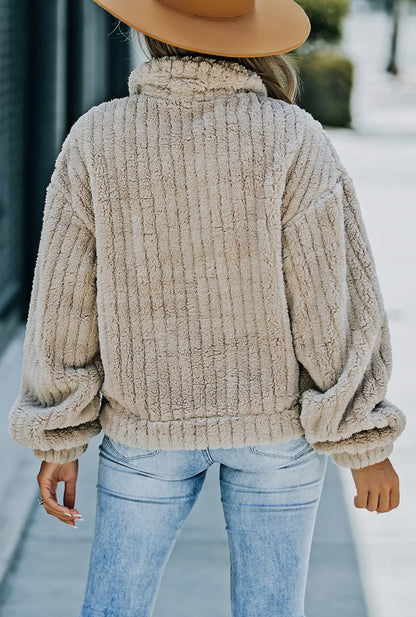 Plush Fleece Button Up Jacket